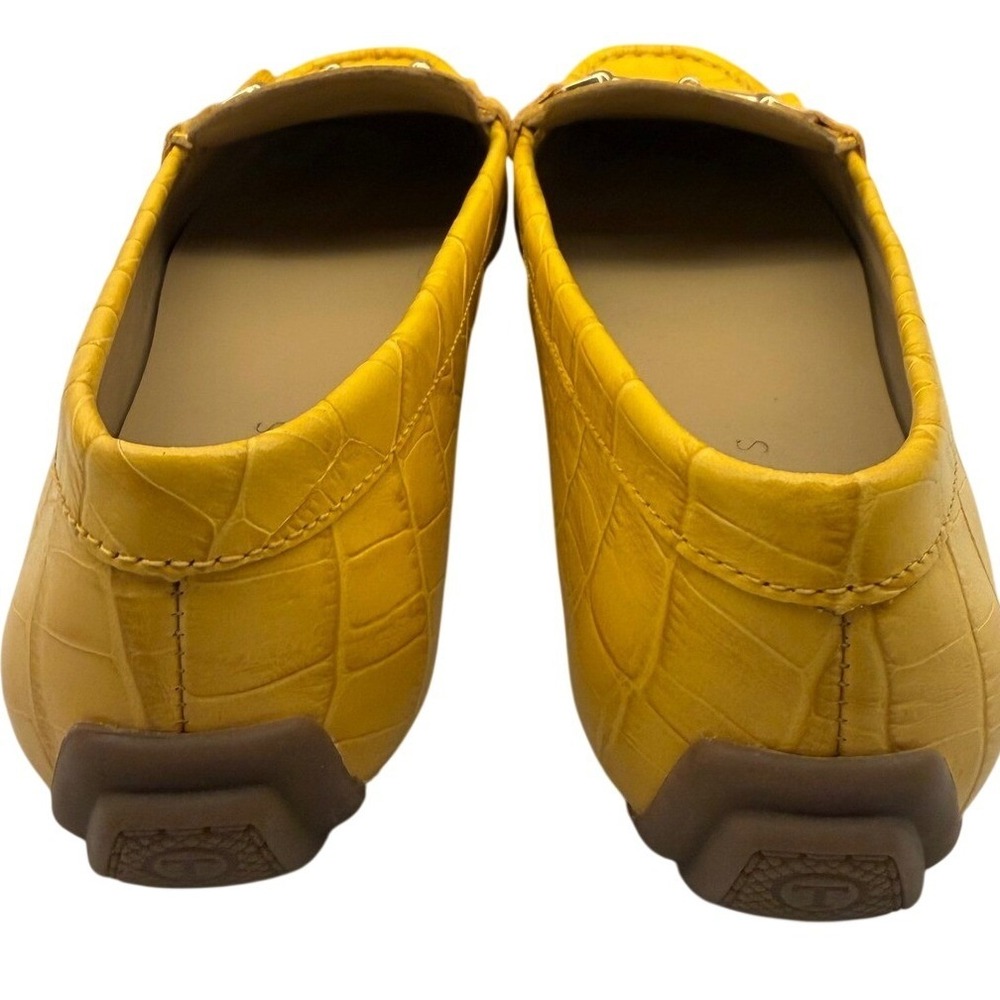 Talbots Everson Horsebit Loafers Golden Honey Yellow Leather Driving Mocs 6.5M - Picture 5 of 7